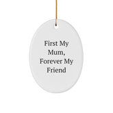 Funny Oval Mum Ornament Gifts from Family for Mum at Christmas Unique - Image 1